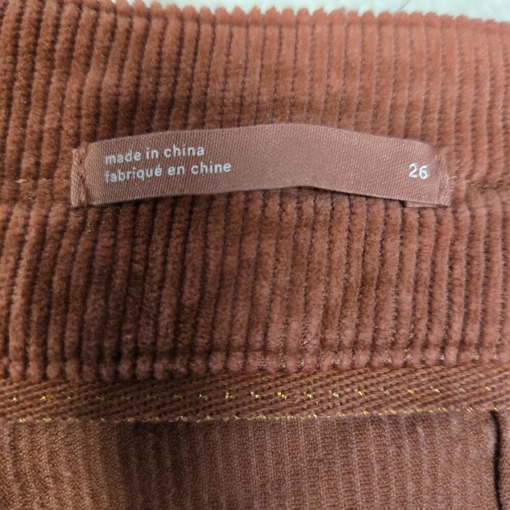 Anthropologie Pilcro The Wanderer Corduroy Pants 26 Womens Sedona Red Distressed - Picture 10 of 15